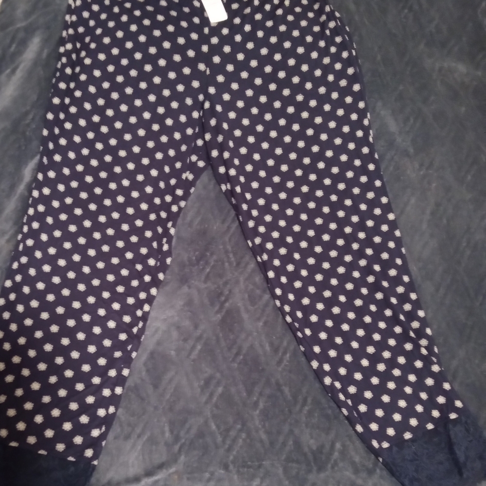 Navy Polka Dot Pants